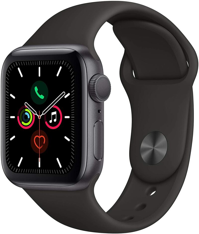 Apple Watch Series 5 Brand - Space Gray Aluminum Case with Black Sport Band (GPS) 44MM